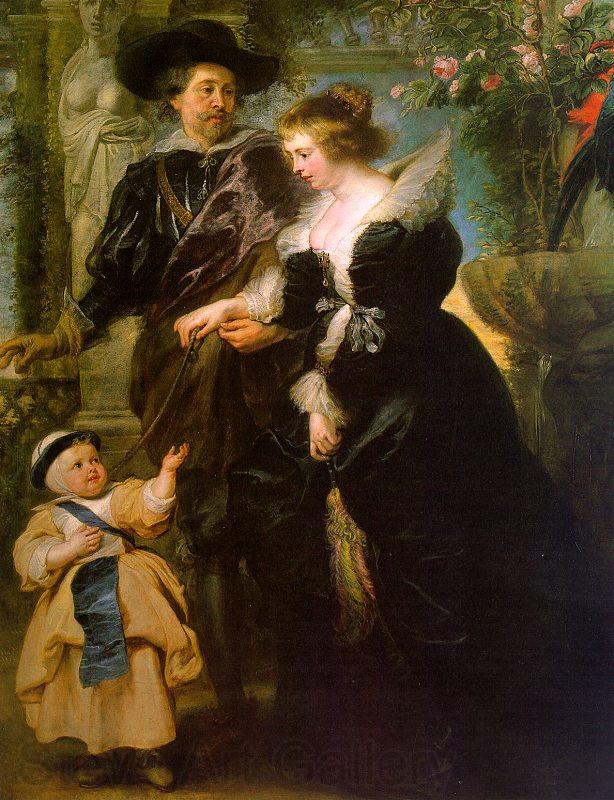 Peter Paul Rubens Rubens with his Wife, Helene Fourmont and Their Son, Peter Paul